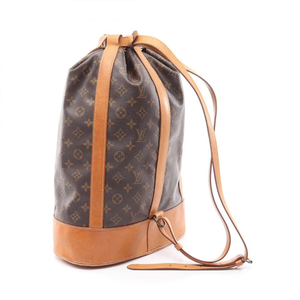 Louis Vuitton Randonee Shoulder Bag Canvas Leather Monogram Brown